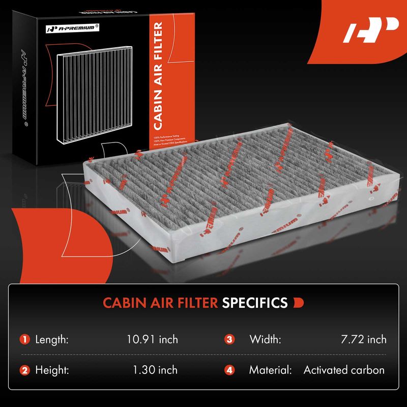 2x Activated Carbon Cabin Air Filter for Land Rover Discovery Sport LR2 Volvo S60