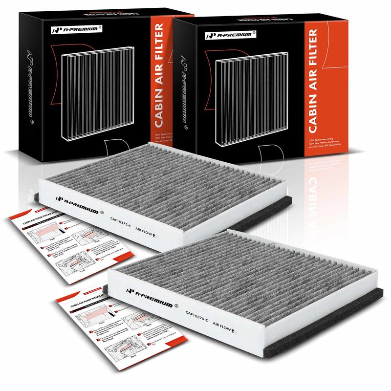 2x Activated Carbon Cabin Air Filter for Volvo C30 07-13 C70 06-13 S40 04-11 V50
