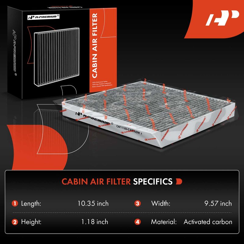 Activated Carbon Cabin Air Filter for Jeep Grand Cherokee 2011-2021 Dodge 11-22