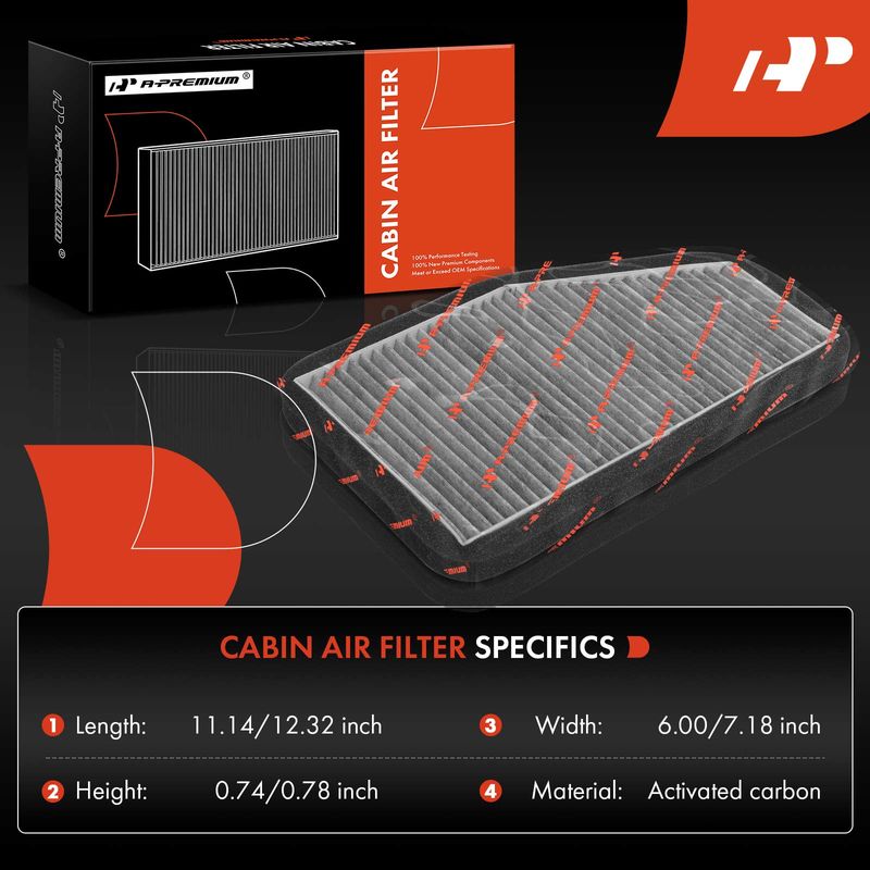 2x Activated Carbon Cabin Air Filter for Ford Escape 07-12 Mazda Tribute 08-11
