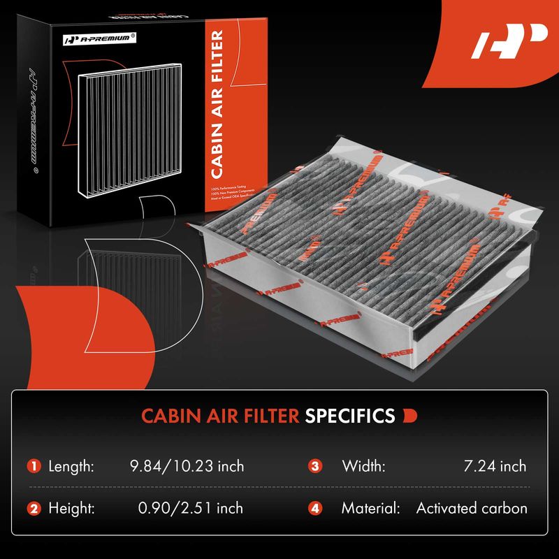 Activated Carbon Cabin Air Filter for Lincoln LS 03-06 Jaguar S-Type 02-08