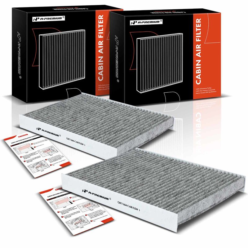 2x Activated Carbon Cabin Air Filter for Hyundai Santa Fe Kia Sorento 2011-2015