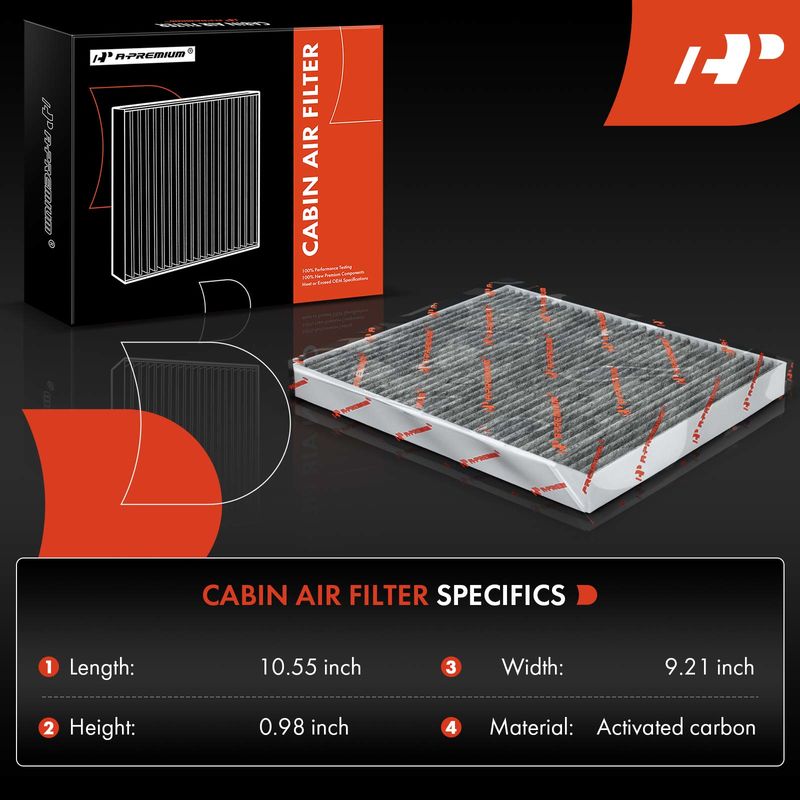 2x Activated Carbon Cabin Air Filter for Cadillac Escalade Chevrolet GMC Hummer