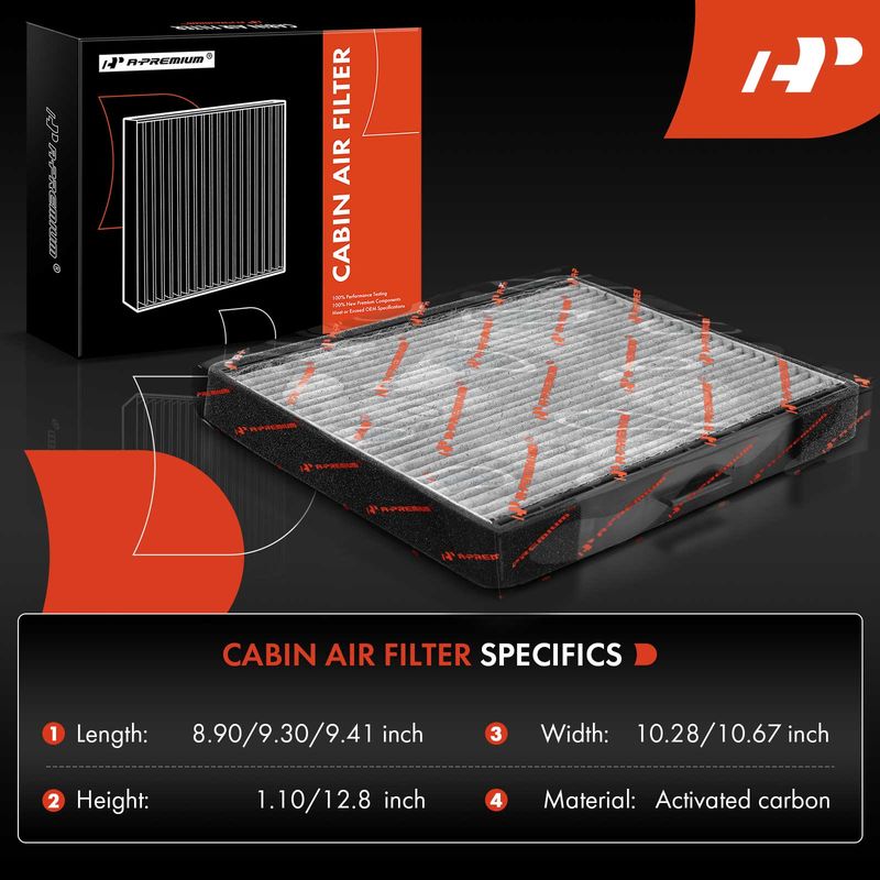 Activated Carbon Cabin Air Filter for Hyundai Elantra Entourage Tiburon Kia