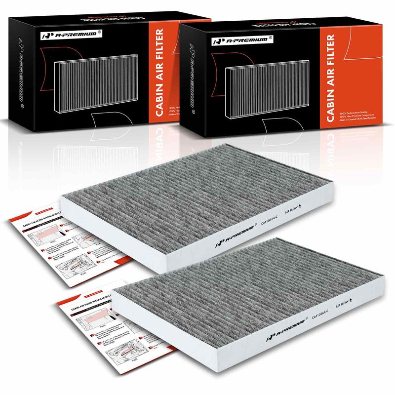 2x Activated Carbon Cabin Air Filter for Chrysler Dodge Challenger Charger Magnum