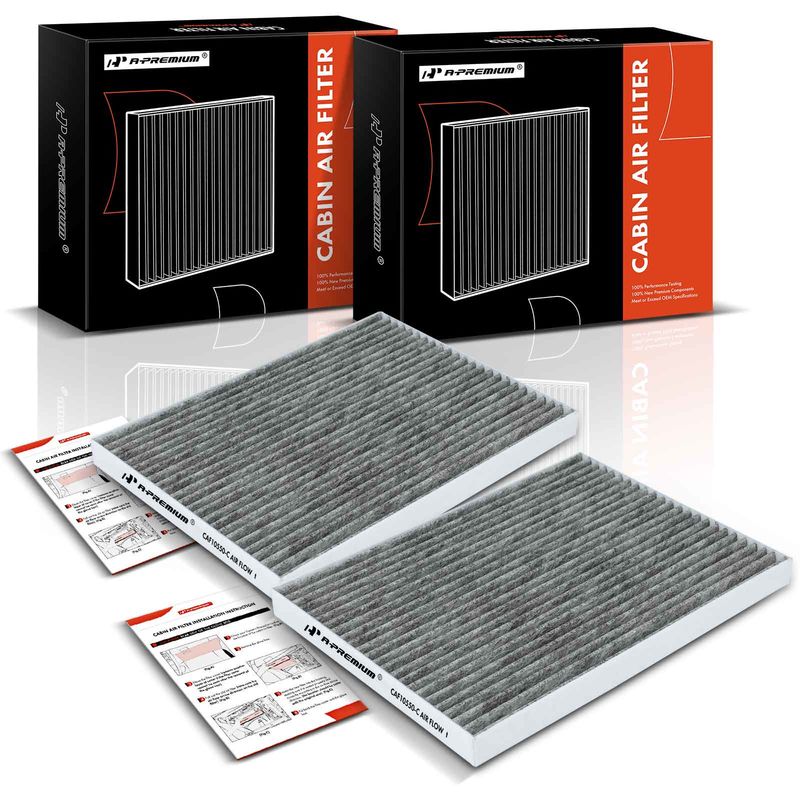 2x Activated Carbon Cabin Air Filter for Nissan Rogue 08-13 Rogue Select 14-15