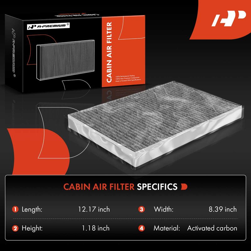 2x Activated Carbon Cabin Air Filter for Chrysler Dodge Challenger Charger Magnum