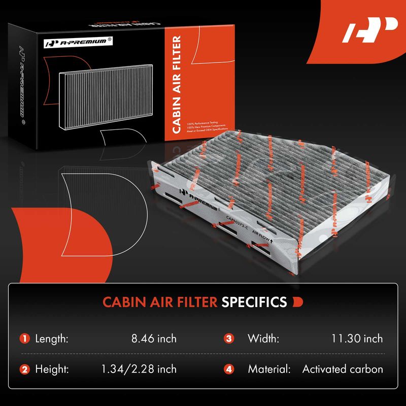 Activated Carbon Cabin Air Filter for Audi A3 Q3 TT Quattro Volkswagen GTI Jetta