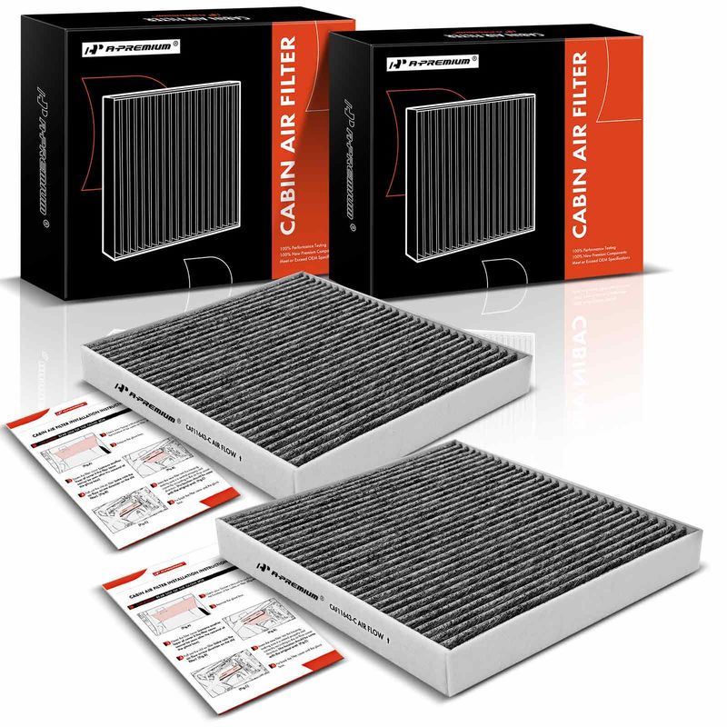 2x Activated Carbon Cabin Air Filters for Audi A3 Q3 S3 TT Quattro VW Golf Jetta