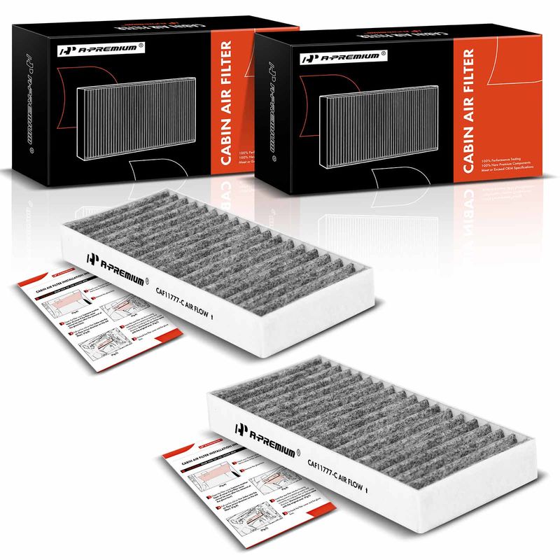 2x Activated Carbon Cabin Air Filter for Jeep Wrangler 2011-2017 Wrangler JK 2018