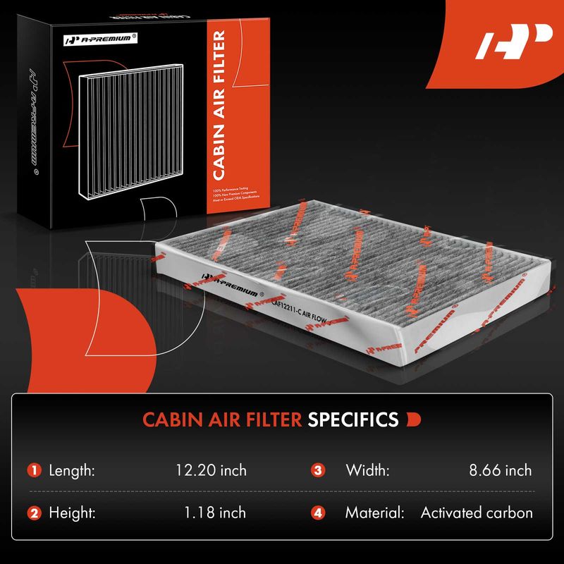 2x Activated Carbon Cabin Air Filter for Audi A4 17-20 A6 A8 Quattro Q5 Porsche