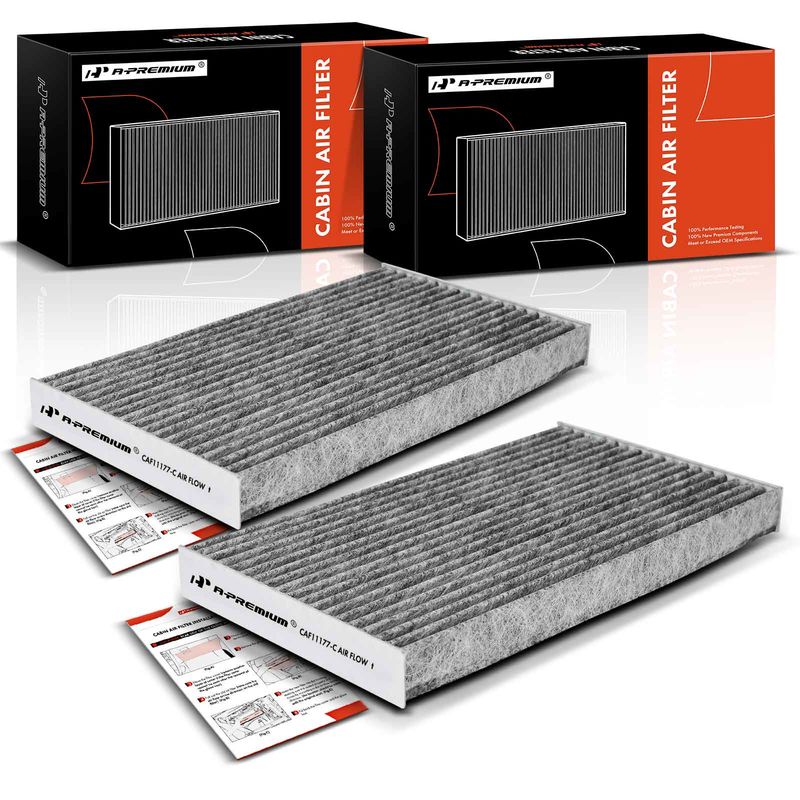 2x Activated Carbon Cabin Air Filter for Nissan LEAF 11-23 Sentra 13-19 Juke