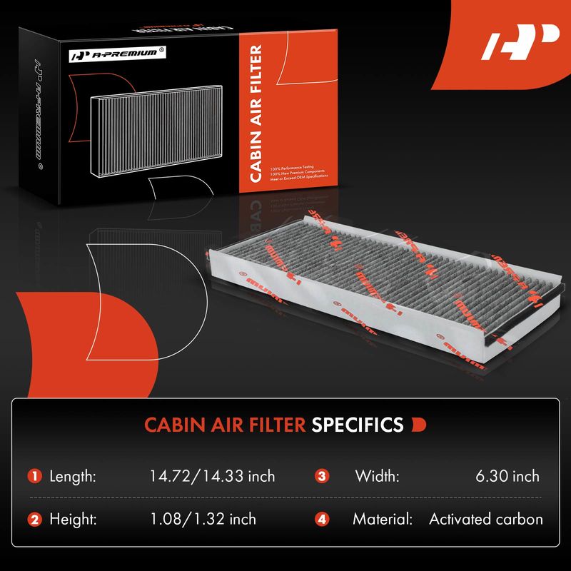 Activated Carbon Cabin Air Filter for Dodge Freightliner Sprinter 2500 2.7L