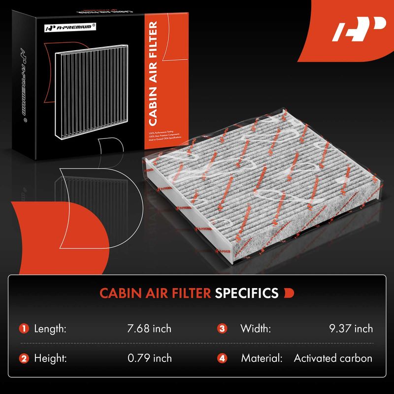 Activated Carbon Cabin Air Filter for Hyundai Accent Elantra Kia Forte Koup
