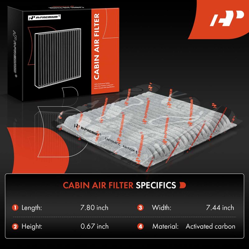 Activated Carbon Cabin Air Filter for Ford Edge 07-15 Lincoln MKX 07-18 CX-9