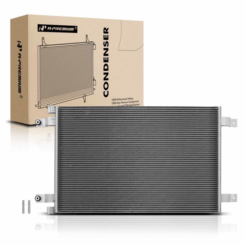 A/C Condenser without Receiver Drier for Kenworth T800 W900 Peterbilt 384 386