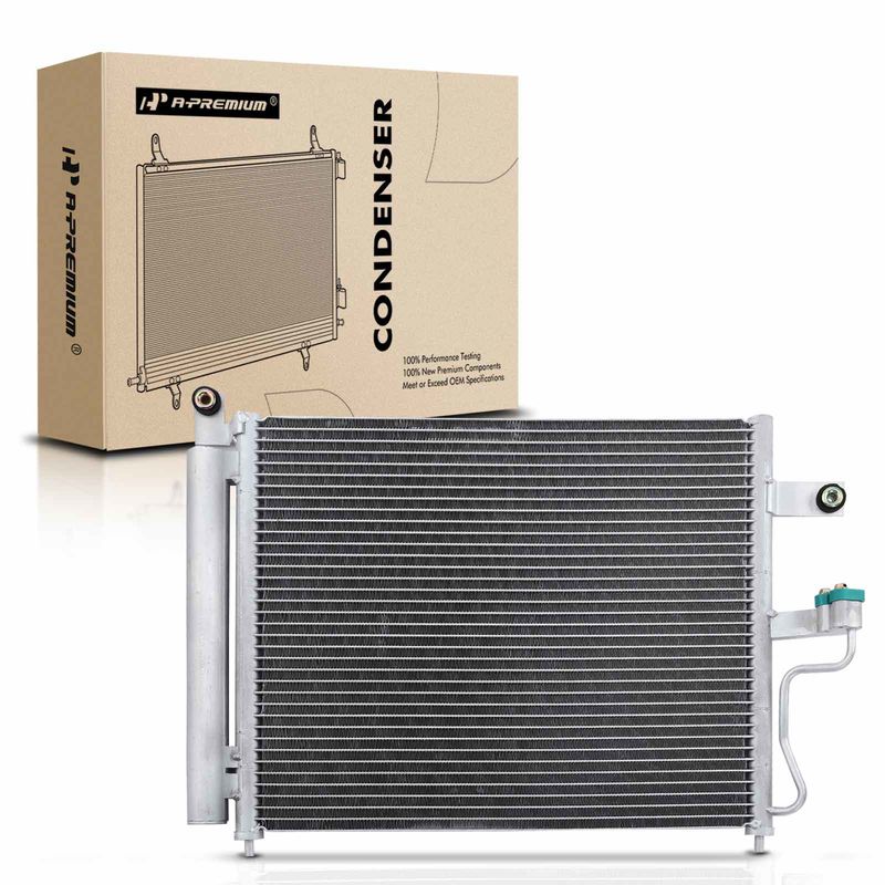 A/C Condenser with Receiver Drier for Hyundai Accent 2000-2003 Manual trans.