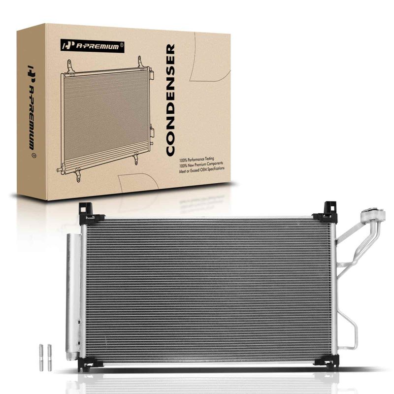 A/C Condenser with Receiver Drier for Hyundai Sonata 2015-2017 1.6L 2.4L