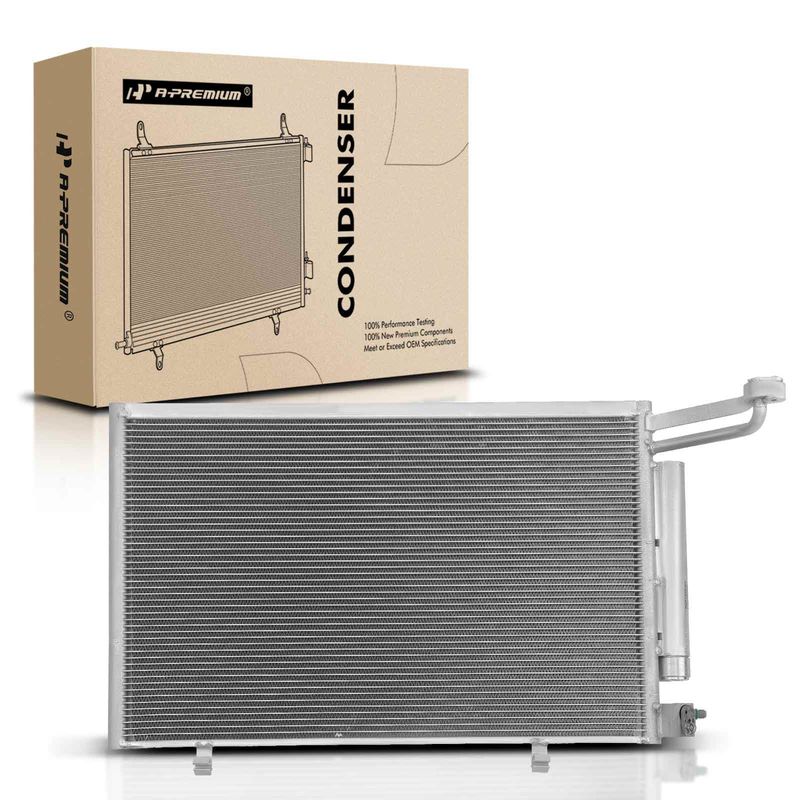 A/C Condenser with Receiver Drier for Ford Fiesta 2014-2019 L4 1.6L
