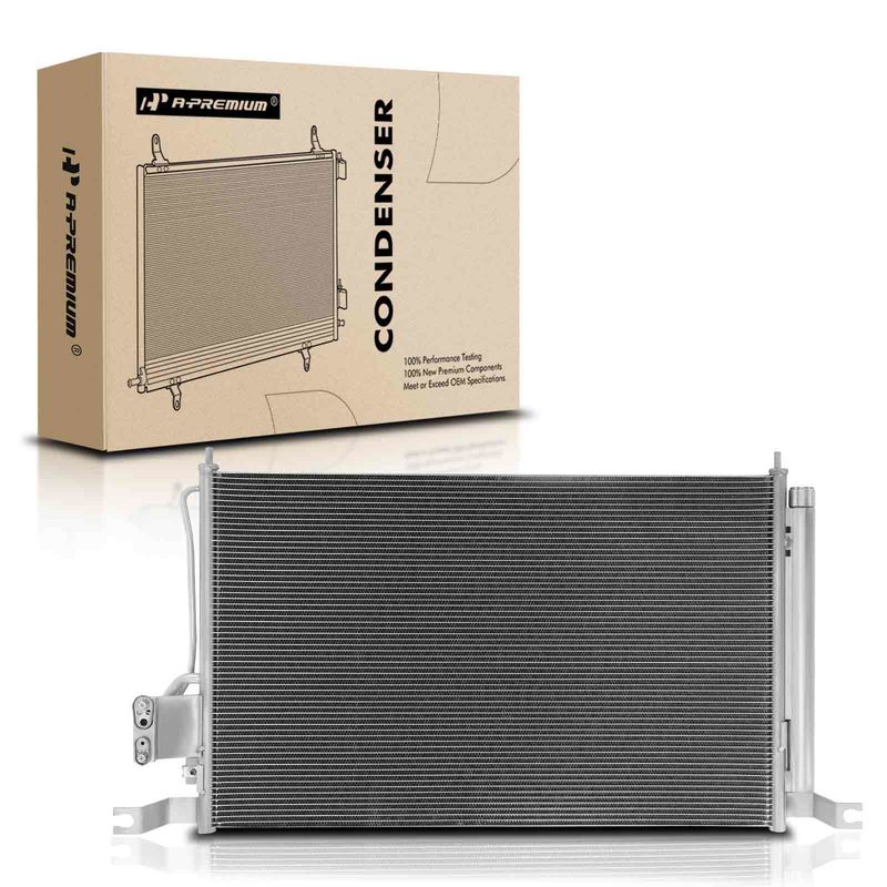A/C Condenser with Receiver Drier for Hyundai Santa Fe 2007-2009 2.7L