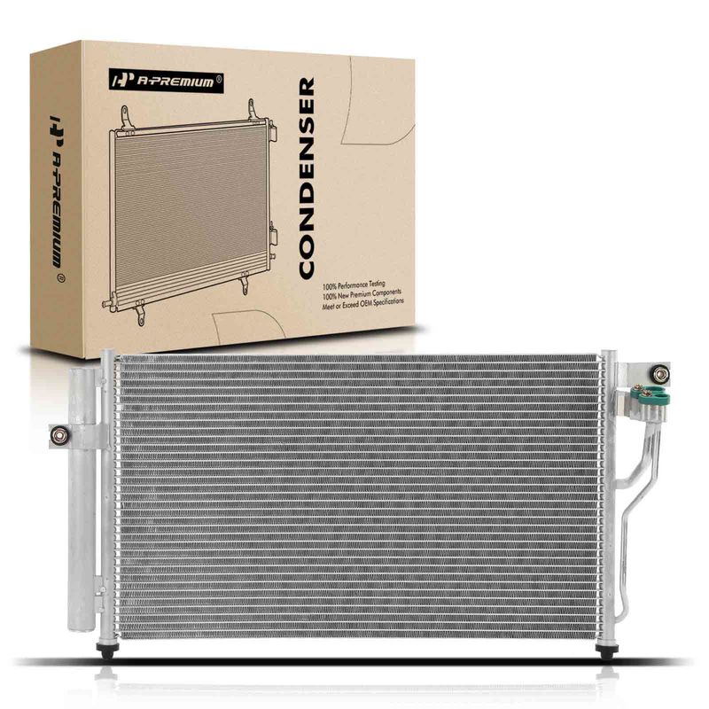 A/C Condenser with Receiver Drier for Hyundai Accent 2006-2011 L4 1.6L