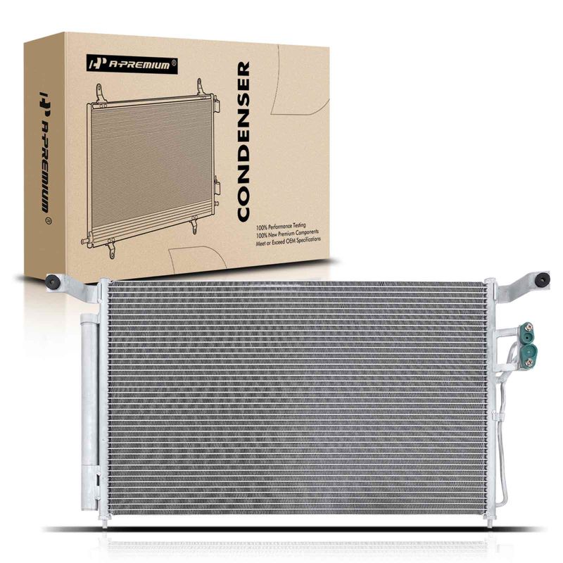 A/C Condenser with Receiver Drier for Hyundai Santa Fe 2007-2009 2.7L 3.3L