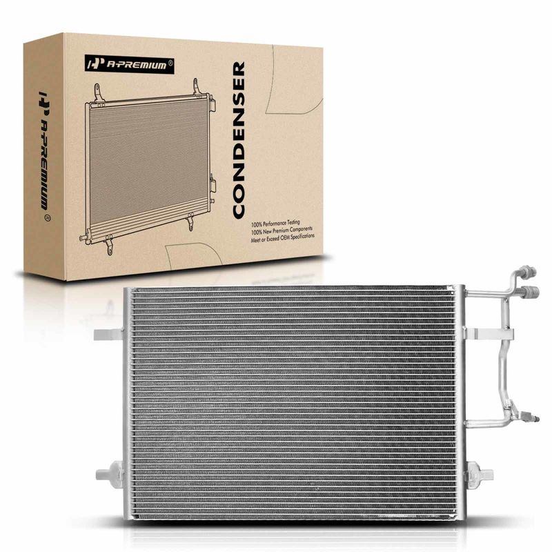 AC Condenser without Receiver Drier for Audi A6 98-04 A6 Quattro 2.8L 3.0L 3.2L