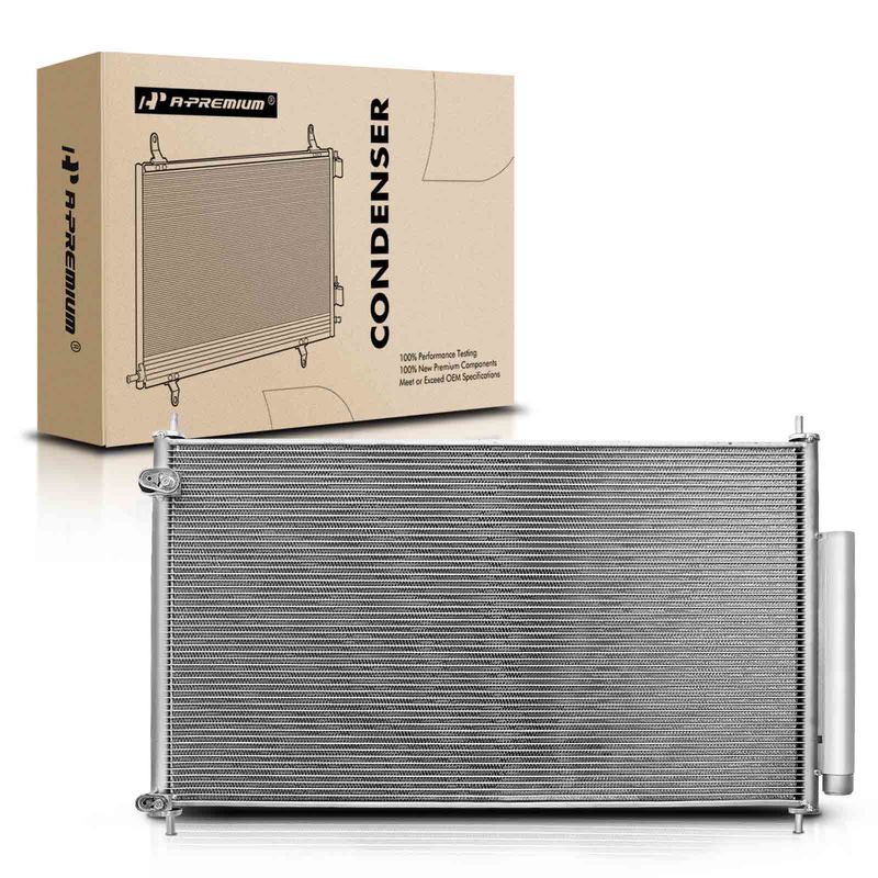 AC Condenser with Receiver Drier for Acura RL 2005-2012 V6 3.5L 3.7L