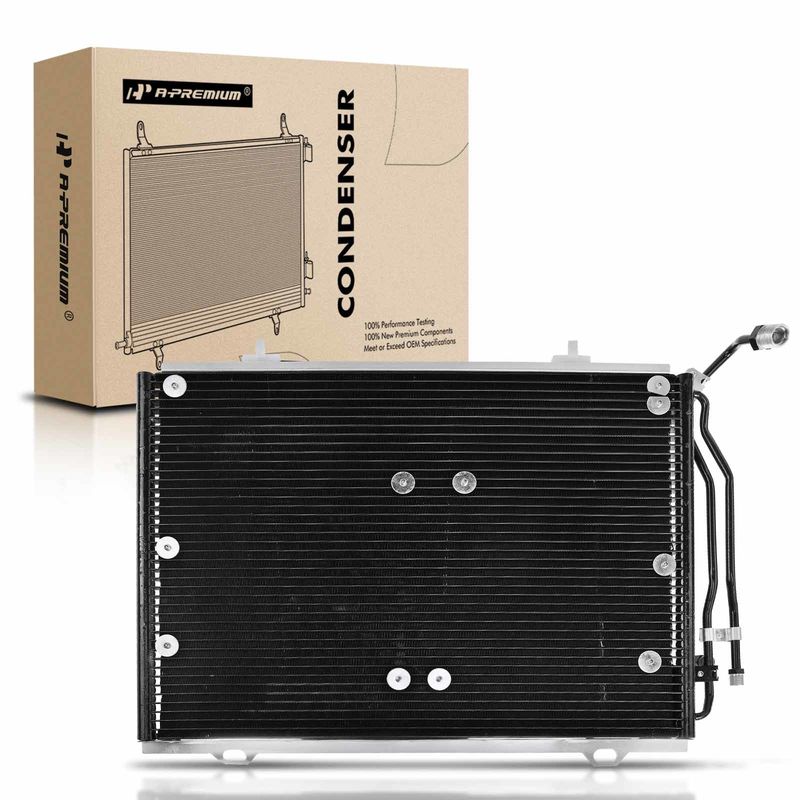AC Condenser without Receiver Drier for Mercedes-Benz C230 99-00 2.3L Aluminum
