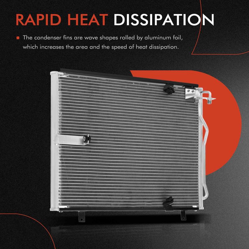 A/C Condenser without Receiver Drier for BMW E34 E39 525i 530i E23 E32 E38 735i