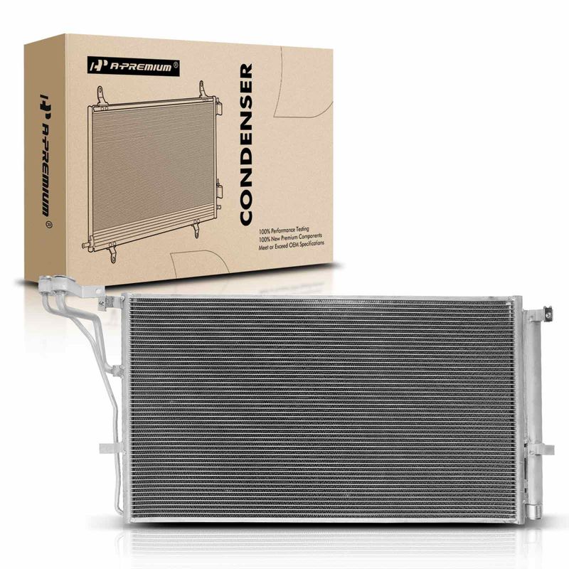 A/C Condenser with Receiver Drier for Hyundai Genesis Coupe 2013-2016 V6 3.8L