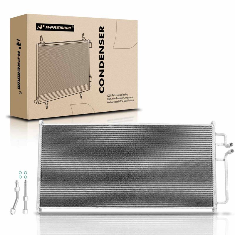 A/C Condenser without Receiver Drier for Ford F-150 1997-2003 F-250 1997-1999
