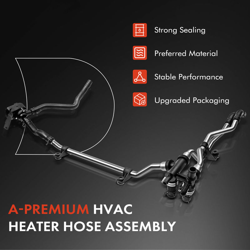 Inlet & Outlet HVAC Heater Hose Assembly for Nissan Pathfinder 05-12 4.0L