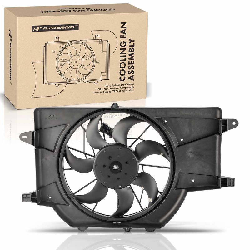 Engine Radiator Cooling Fan Assembly with Motor for Saturn Vue 2002-2003 V6 3.0L