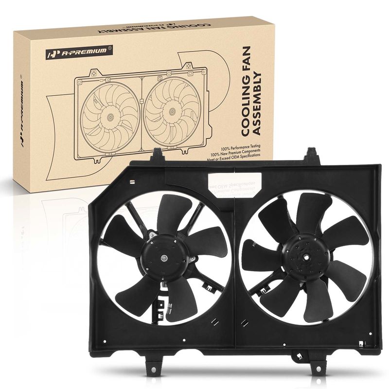 Engine Radiator Cooling Fan Assembly with Shroud for Nissan X-Trail 04-13 2.5L