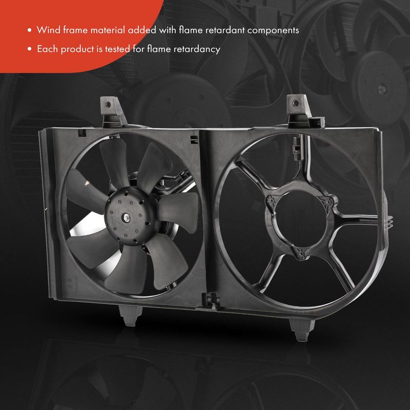 Engine Radiator Cooling Fan Assembly for Nissan Sentra 2000-2001 L4 1.8L L4 2.0L