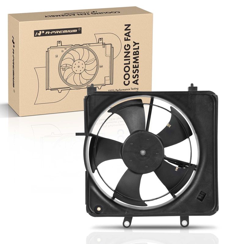Engine Radiator Cooling Fan Assembly with Shroud for Honda Fit 2007-2008 L4 1.5L