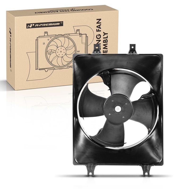 A/C Condenser Cooling Fan Assembly with Shroud for Honda Odyssey 1999-2004 3.5L
