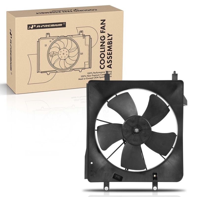 Left Engine Radiator Cooling Fan Assembly with Shroud for Acura TSX 04-08 2.4L