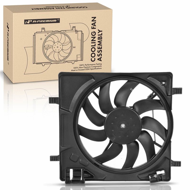 Engine Radiator Cooling Fan Assembly for Chevrolet Spark 13-15 Auto CVT Trans.