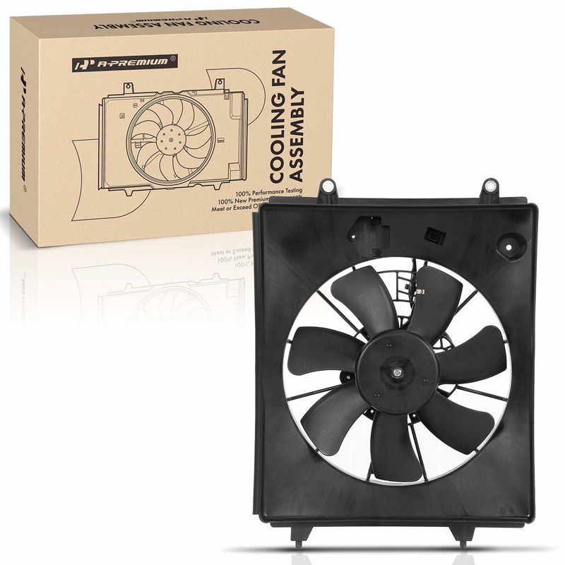 A/C Condenser Cooling Fan Assembly with Shroud for Honda CR-V 2010-2011