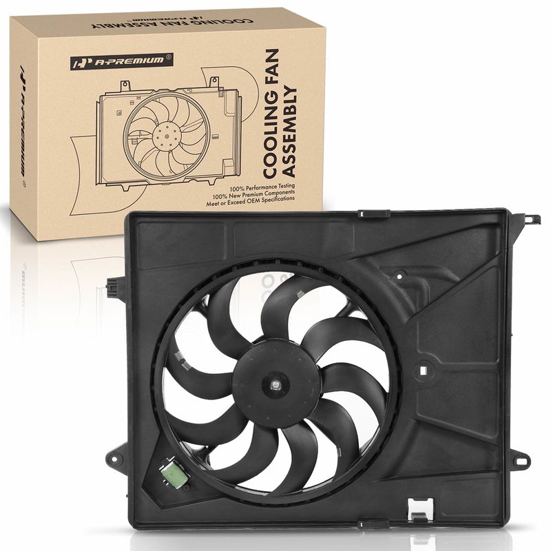 Engine Radiator Cooling Fan Assembly with Shroud for Chevrolet Trax 13-14 1.4L