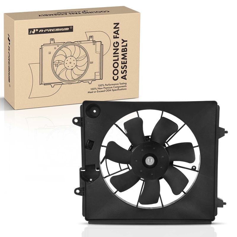 A/C Condenser Cooling Fan Assembly with Shroud for Honda CR-V 2007-2009 L4 2.4L