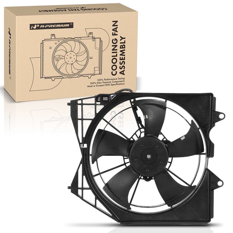 Left Engine Radiator Cooling Fan Assembly with Shroud for Honda Accord 2018-2022