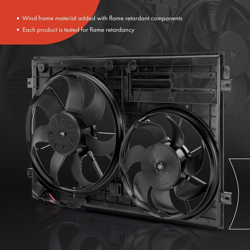 Radiator Cooling Fan Assembly with Brushless Motor for Audi A3 TT VW Golf Jetta