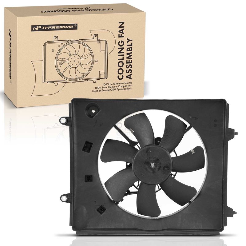 A/C Condenser Cooling Fan Assembly for Honda CR-V 2012-2014 L4 2.4L SUV