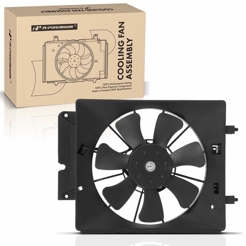 A/C Condenser Cooling Fan Assembly with Motor for Honda CR-V 02-06 Element 2.4L