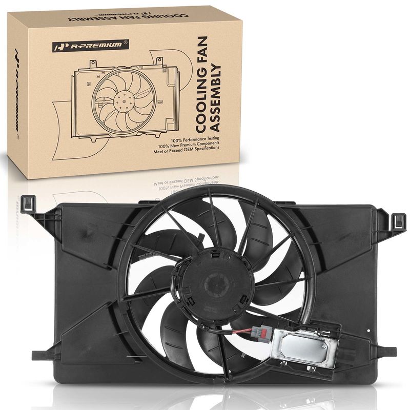 Engine Radiator Cooling Fan Assembly with Shroud for Ford Focus 2012-2018
