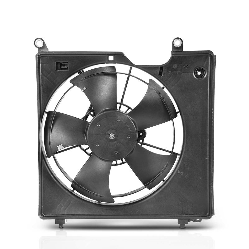 Left A/C Condenser Cooling Fan Assembly with Shroud for Acura ILX 16-21 L4 2.4L
