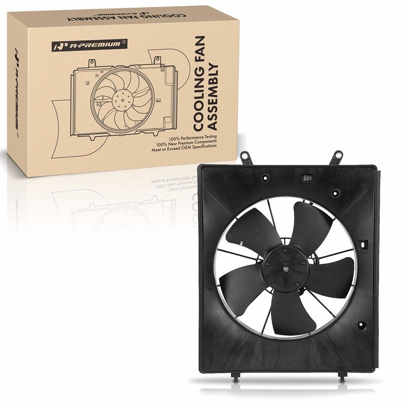 Engine Radiator Cooling Fan Assembly with Shroud for Acura MDX 01-02 Honda Pilot